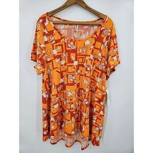 New Lularoe Classic T Shirt Womens 3XL Orange Donald Duck Disney